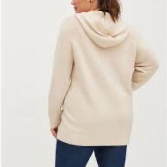 NWOT Torrid Rainbow Lips Oatmeal Raglan Hoodie Sz 2X - Picture 2 of 7